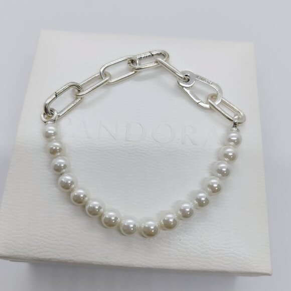 Pandora ME Treated Freshwater Cultured Pearl Bracelet S925 Sterling Silver - Picture 6 of 7